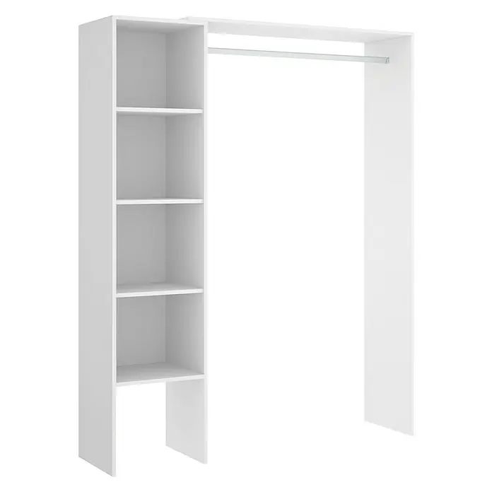 Mueble vestidor Suit - L x An x Al: 40 x 140 x 187 cm, Melamina, Blanco