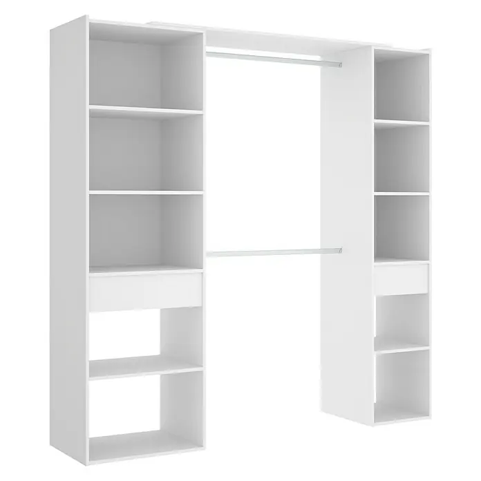 Mueble vestidor Suit - L x An x Al: 50 x 200 x 205 cm, Melamina, Blanco