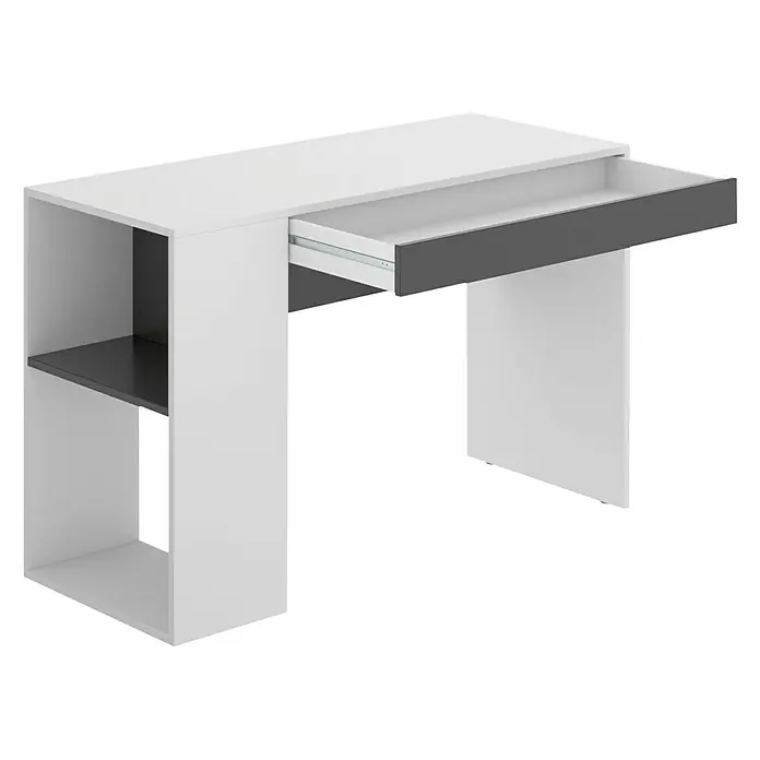 Mesa de escritorio Teo - L x An x Al: 50 x 115 x 74 cm, Blanco/Grafito