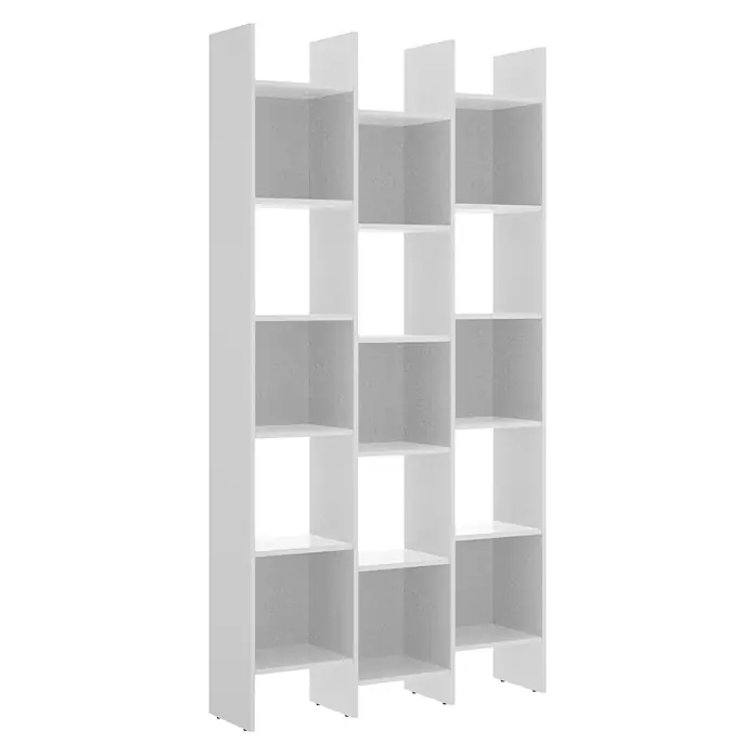 Estantería de madera Buk - L x An x Al: 29 x 95 x 192 cm, Tablero de aglomerado, Blanco