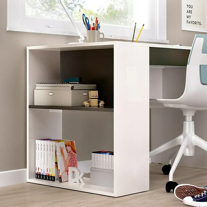 Mesa de escritorio Teo - L x An x Al: 50 x 115 x 74 cm, Blanco/Grafito