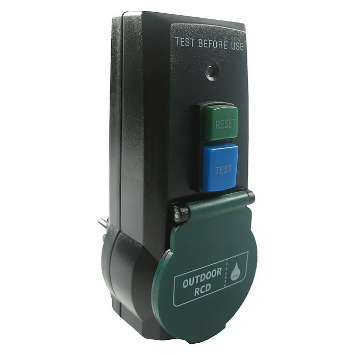 FI adapter Außen - 230 V, 16 A, Diferencijalna struja: 0,03 A, IP44 - Pogled s desne strane