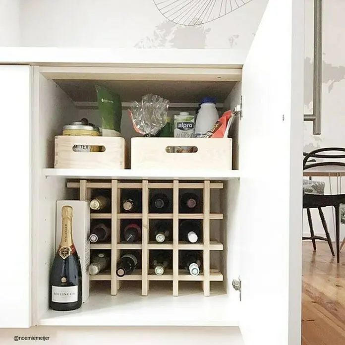 Astigarraga Weinregal - L x B x H: 43 x 22 x 32,5 cm, Anzahl Flaschen: 9 Stk. - Vorderansicht