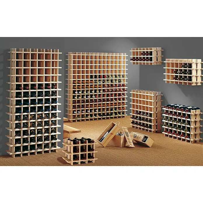 Astigarraga Weinregal - L x B x H: 43 x 22 x 32,5 cm, Anzahl Flaschen: 9 Stk. - Rechte Seitenansicht