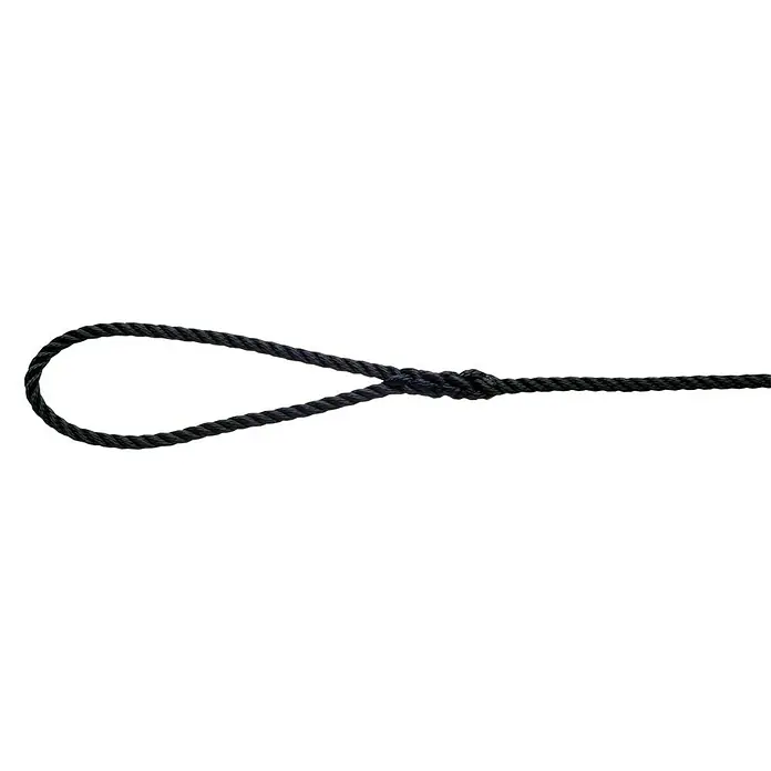 Robline Privezna vrv [SI] Rapallo - 10 mm, 6 m, Modre barve, Poliester - Pogled od spredaj