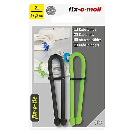 Fix-o-moll  Kabelbinders fix-o-tie zwart/groen