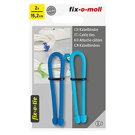 Fix-o-moll  Kabelbinders fix-o-tie blauw/lichtblauw