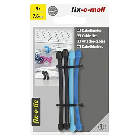 Fix-o-moll  Kabelbinders fix-o-tie 3 kleuren