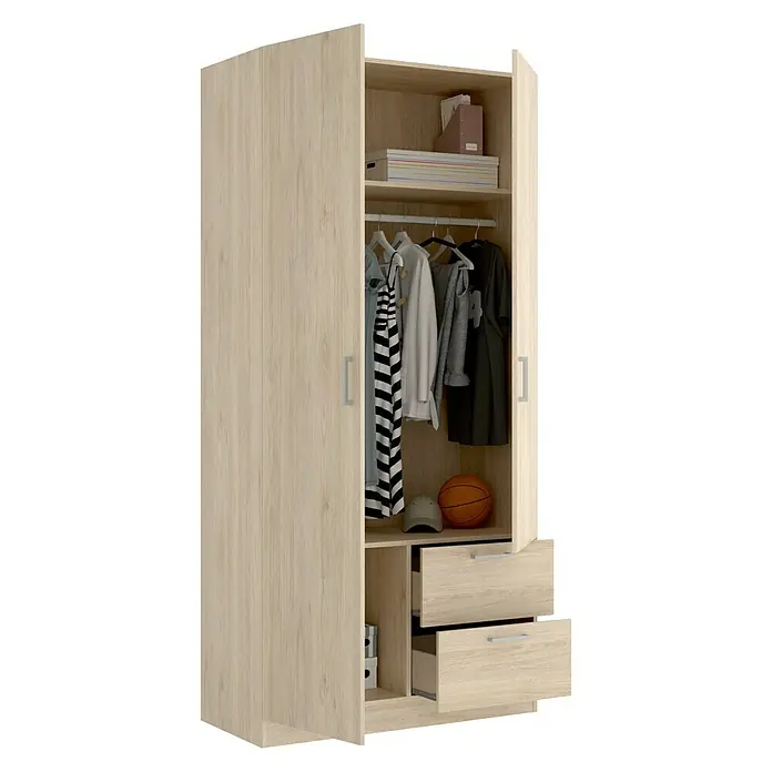 Armario para ropa Maxi - L x An x Al: 52 x 100 x 215 cm, Natural