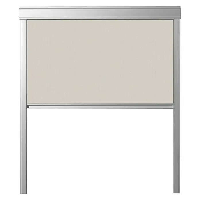 Rolo zavjesa za zatamnjivanje DUA - Namijenjeno za: Krovni prozor 78 x 118 cm, Krovne prozore Solid Elements, Krovne prozore Velux, Fakro krovne prozore, Bež boje - Pogled sprijeda