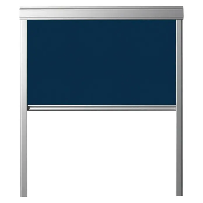 Rolo zavjesa za zatamnjivanje DUA - Namijenjeno za: Krovni prozor 78 x 140 cm, Krovne prozore Solid Elements, Krovne prozore Velux, Fakro krovne prozore, Tamnoplave boje - Pogled sprijeda