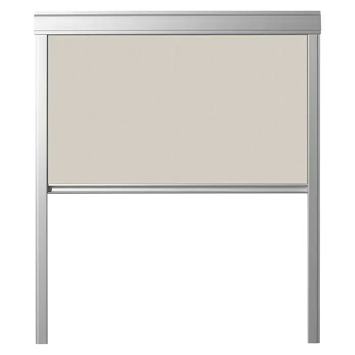 Rolo zavjesa za zatamnjivanje DUA - Namijenjeno za: Krovni prozor 55 x 78 cm, Krovne prozore Solid Elements, Krovne prozore Velux, Fakro krovne prozore, Bež boje - Pogled sprijeda