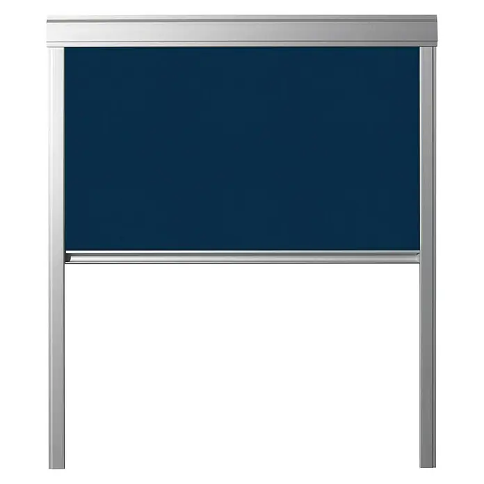 Rolo zavjesa za zatamnjivanje DUA - Namijenjeno za: Krovni prozor 78 x 118 cm, Krovne prozore Solid Elements, Krovne prozore Velux, Fakro krovne prozore, Tamnoplave boje - Pogled sprijeda