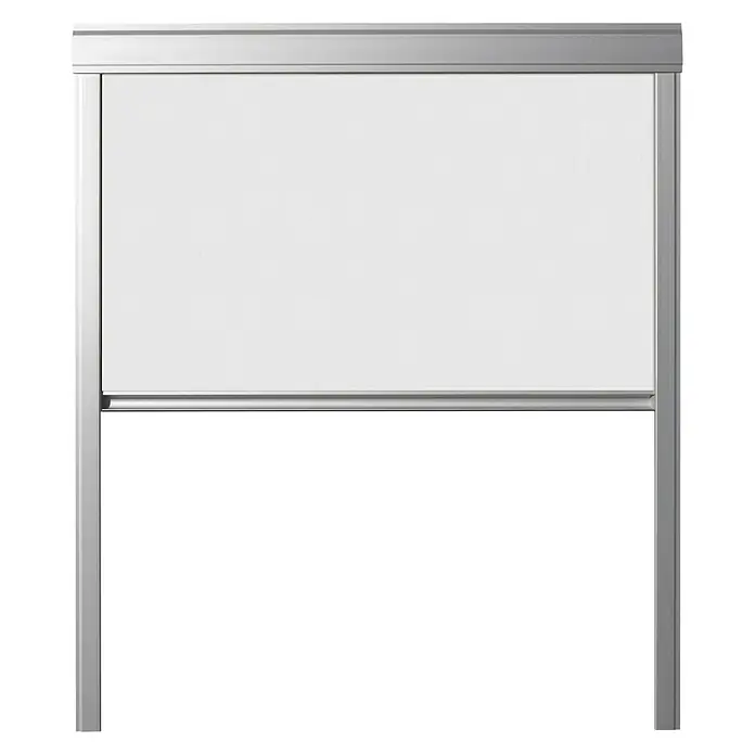 Verdunkelungsrollo DUA - Passend für: Dachfenster 55 x 78 cm, Solid Elements Dachfenster, Velux Dachfenster, Fakro Dachfenster, Weiß - Vorderansicht