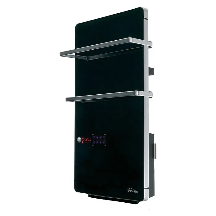 Pur Line Radiador toallero Zafir V2000T - An x Al: 46 x 80 cm, 1.800 W, Negro