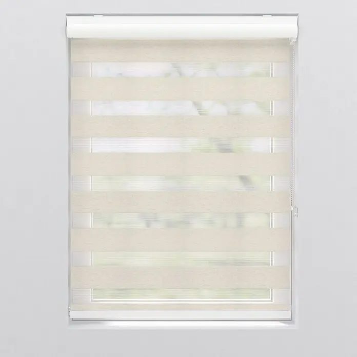 Expo Ambiente Doppelrollo mit Kassette - B x H: 80 x 175 cm, Leinen, Tageslichtdurchlässig - Vorderansicht