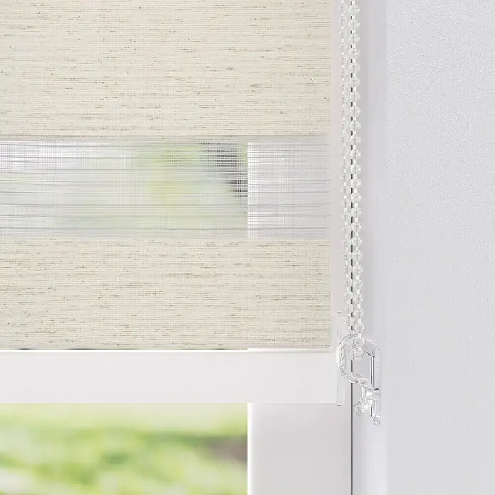 Expo Ambiente Doppelrollo mit Kassette - B x H: 80 x 175 cm, Leinen, Tageslichtdurchlässig - Detailaufnahme