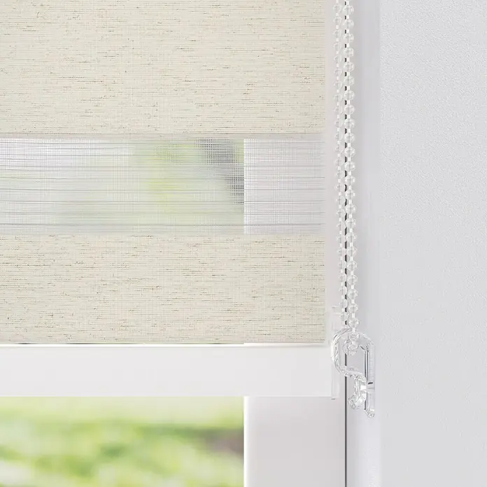 Expo Ambiente Doppelrollo mit Kassette - B x H: 90 x 220 cm, Leinen, Tageslichtdurchlässig - Detailaufnahme