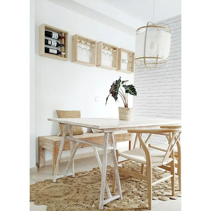 Astigarraga Weinregal - L x B x H: 12 x 40 x 40 cm, Holz, Anzahl Flaschen: 3 Stk. - Rechte Seitenansicht