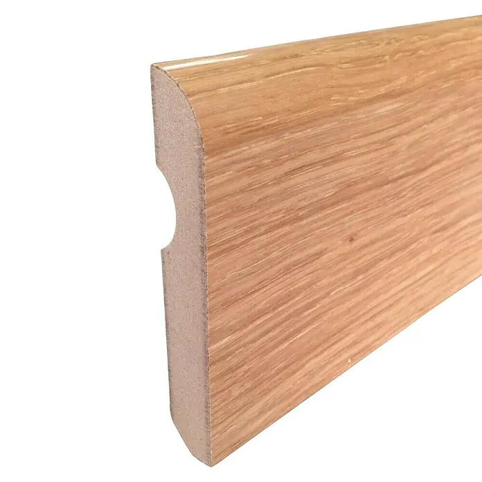 Rufete Zócalo MDF Barnizado - Roble, 2,24 m x 15 mm x 90 mm, Redondeado