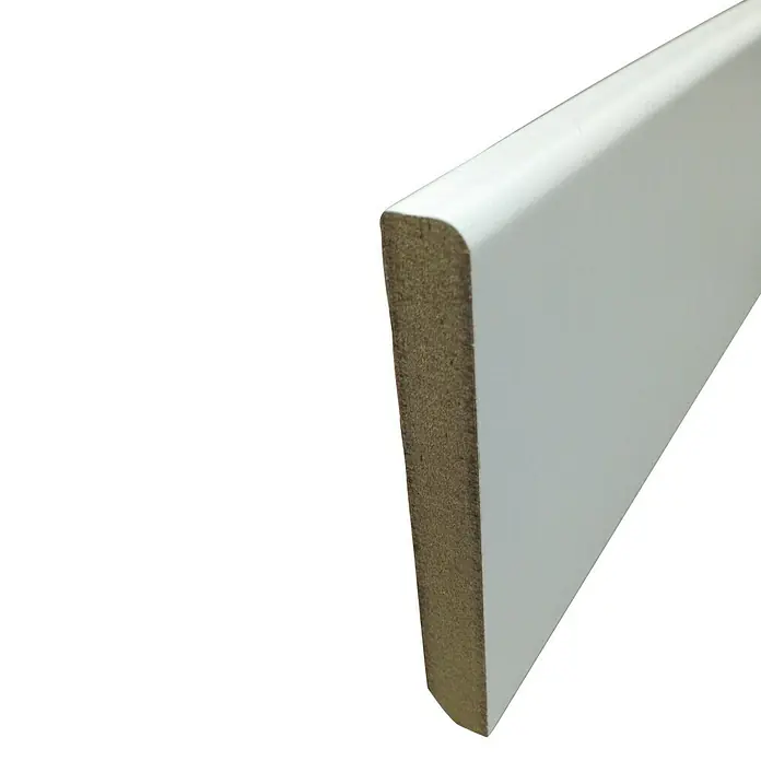 Rufete Zócalo MDF rechapado en melanima - 2,24 m x 10 mm x 70 mm, Redondeado