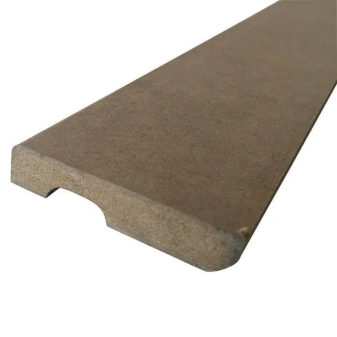 Rufete Zócalo MDF Crudo lijado - 2,25 m x 14 mm x 70 mm, Redondeado