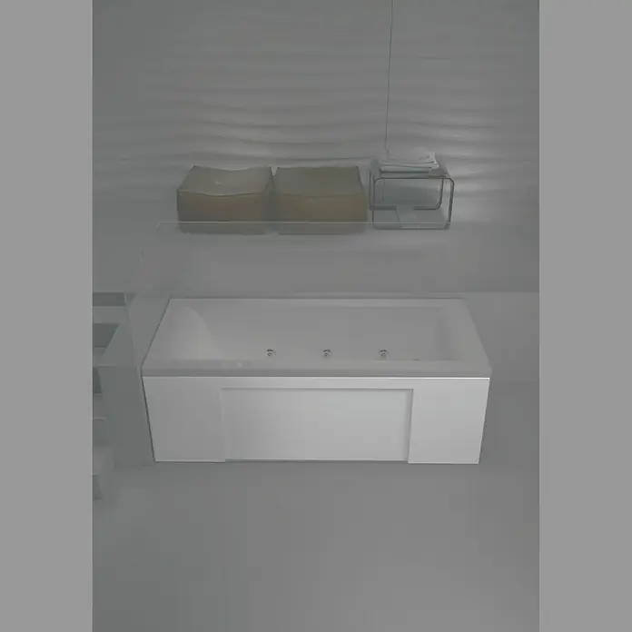 Faldón para bañera Line - 170 x 62,5 cm, Blanco, Específico para: Bañera de hidromasaje Line