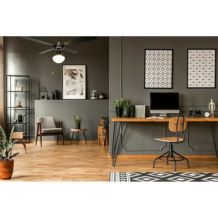 Arte confort Ventilador de techo Hawaii - Diámetro: 107 cm, Negro, 55 W, AC