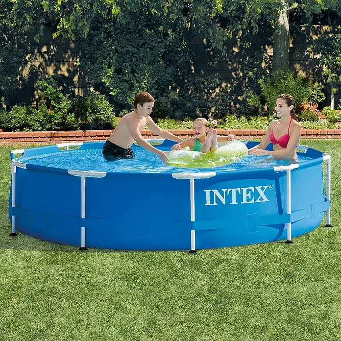 Intex Set bazen s priborom Frame Pool - Ø x V: 305 x 76 cm, 4.485 l, Plave boje
