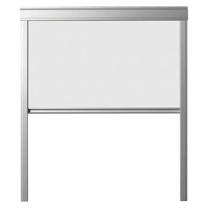 Rolo zavjesa za zatamnjivanje DUA - Namijenjeno za: Krovni prozor 78 x 118 cm, Krovne prozore Solid Elements, Krovne prozore Velux, Fakro krovne prozore, Bijele boje - Pogled sprijeda