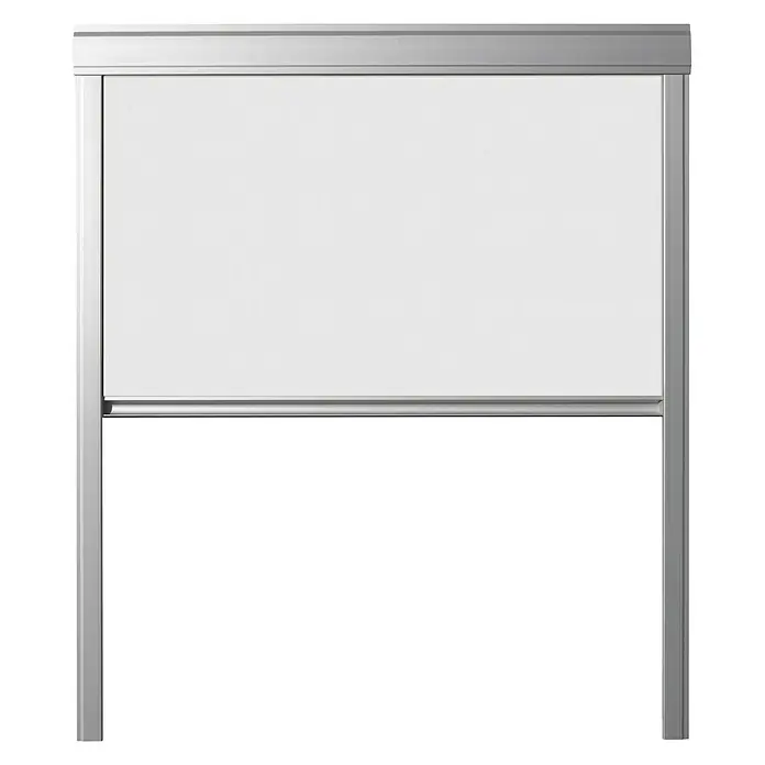 Verdunkelungsrollo DUA - Passend für: Dachfenster 114 x 118 cm, Solid Elements Dachfenster, Velux Dachfenster, Fakro Dachfenster, Weiß - Vorderansicht