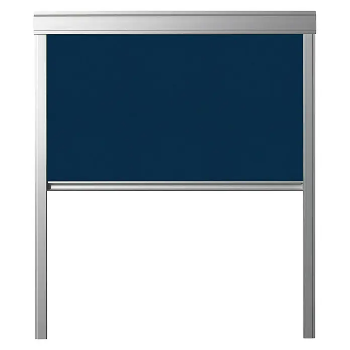 Rolo zavjesa za zatamnjivanje DUA - Namijenjeno za: Krovni prozor 66 x 118 cm, Krovne prozore Solid Elements, Krovne prozore Velux, Fakro krovne prozore, Tamnoplave boje - Pogled sprijeda