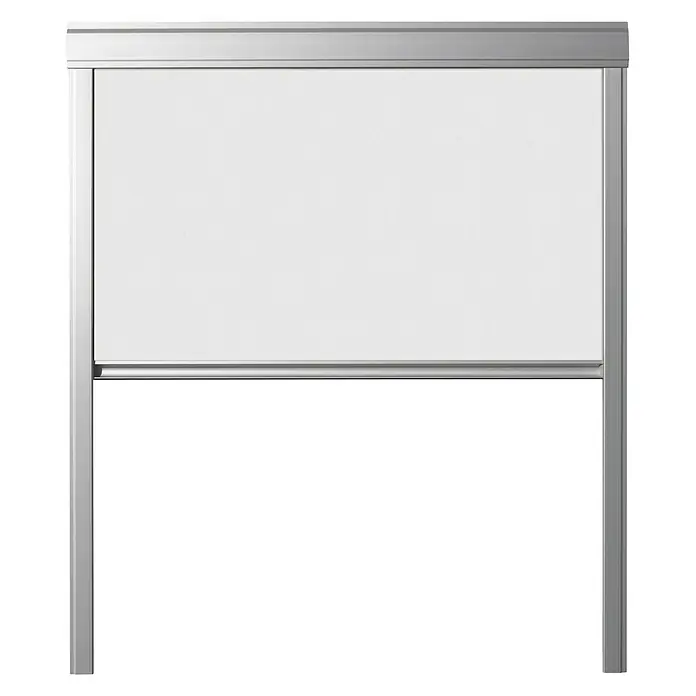 Verdunkelungsrollo DUA - Passend für: Dachfenster 55 x 78 cm, Solid Elements Dachfenster, Velux Dachfenster, Fakro Dachfenster, Weiß - Vorderansicht
