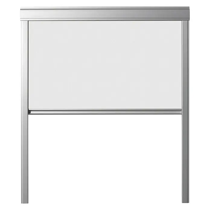 Verdunkelungsrollo DUA - Passend für: Dachfenster 78 x 98 cm, Solid Elements Dachfenster, Velux Dachfenster, Fakro Dachfenster, Weiß - Vorderansicht