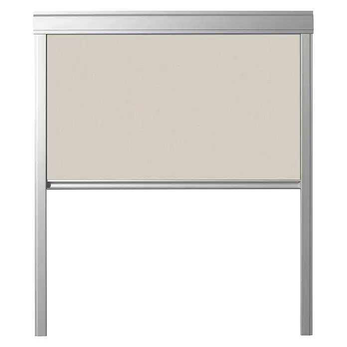 Rolo zavjesa za zatamnjivanje DUA - Namijenjeno za: Krovni prozor 55 x 78 cm, Krovne prozore Solid Elements, Krovne prozore Velux, Fakro krovne prozore, Bež boje - Pogled s lijeve strane
