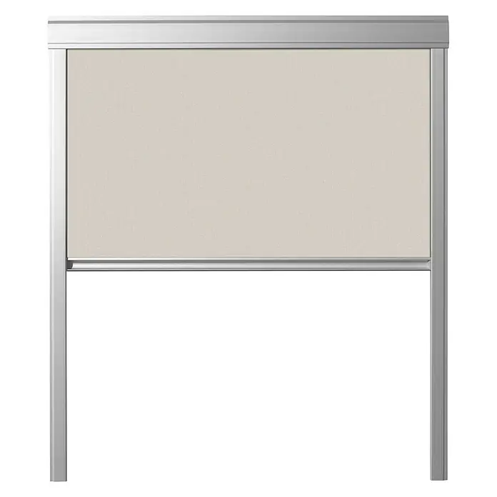 Rolo zavjesa za zatamnjivanje DUA - Namijenjeno za: Krovni prozor 66 x 118 cm, Krovne prozore Solid Elements, Krovne prozore Velux, Fakro krovne prozore, Bež boje - Pogled sprijeda