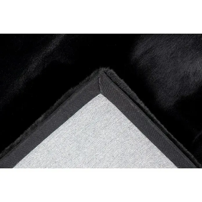 Hochflorteppich Happy - Schwarz, 290 x 200 cm, 100 % Polyester (Flor) - Detailaufnahme