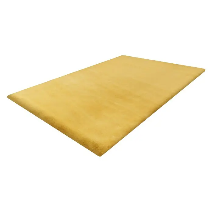 Hochflorteppich Happy - Gelb, 150 x 80 cm, 100 % Polyester (Flor) - Linke Seitenansicht