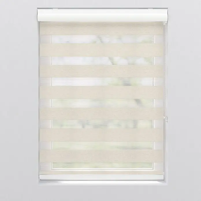 Expo Ambiente Doppelrollo mit Kassette - B x H: 110 x 175 cm, Leinen, Tageslichtdurchlässig - Vorderansicht