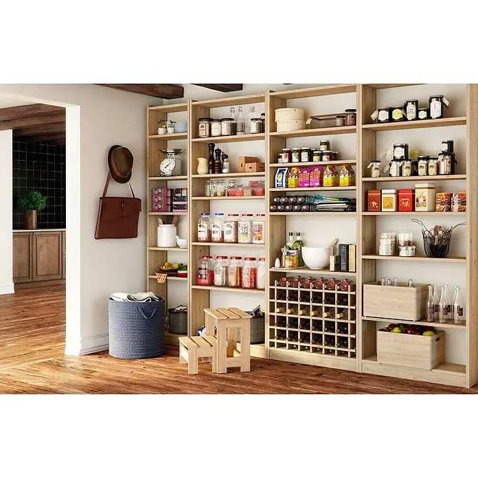 Astigarraga Estantería de madera Gala - L x An x Al: 80 x 25 x 220 cm, Madera - Vista de perfil derecho