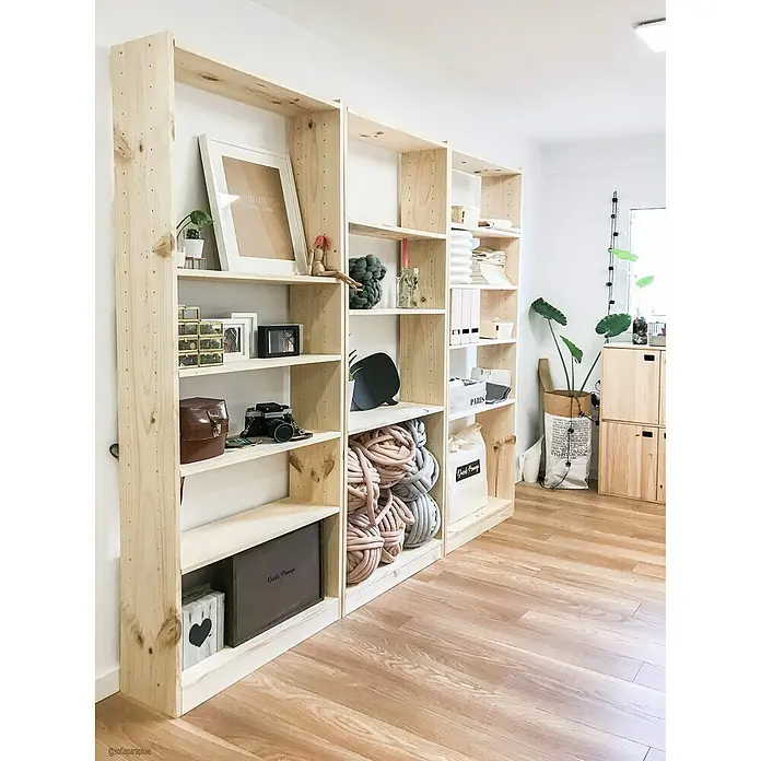 Astigarraga Estantería de madera Gala - L x An x Al: 80 x 25 x 220 cm, Madera - Vista de perfil derecho
