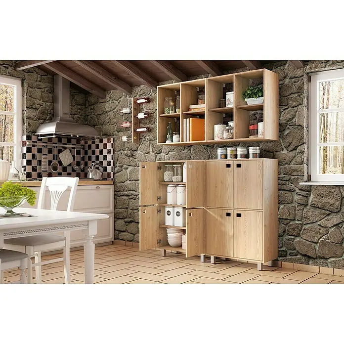 Astigarraga Dinamic Holzregal - L x B x H: 33 x 70,8 x 70,8 cm, Holz - Rechte Seitenansicht
