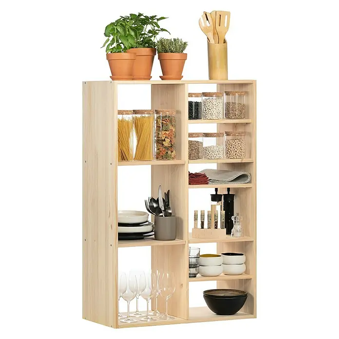 Astigarraga Dinamic Holzregal - L x B x H: 33 x 70,8 x 105,4 cm, Holz - Rechte Seitenansicht