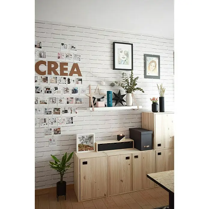Astigarraga Dinamic Schrank - L x B x H: 33 x 37,3 x 53,5 cm, Kiefernholz - Rechte Seitenansicht