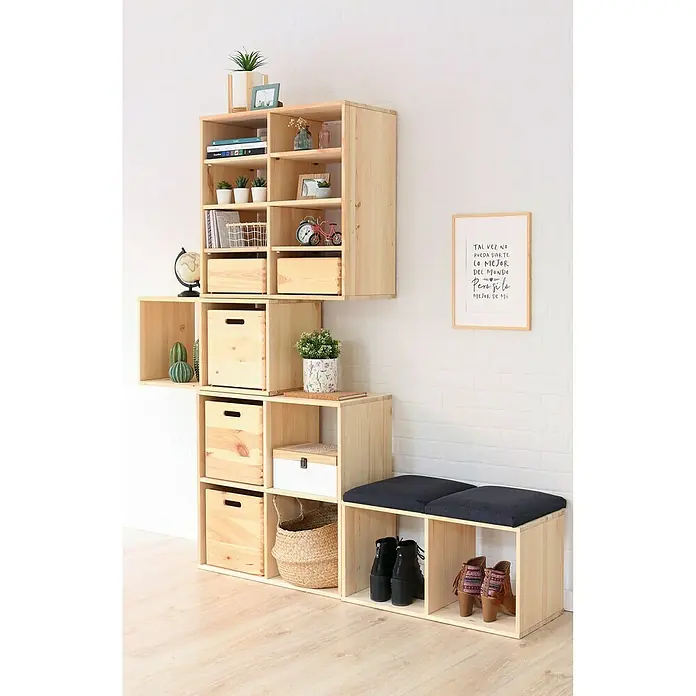 Astigarraga Dinamic Holzregal - L x B x H: 33 x 36,2 x 174,6 cm, Holz - Linke Seitenansicht