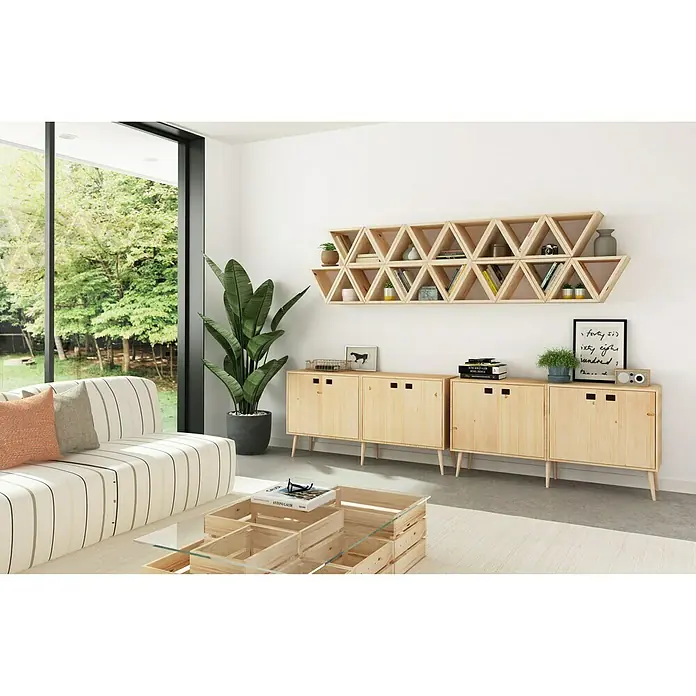 Astigarraga Wandregal - L x B x H: 25 x 36 x 36 cm, Holz - Rechte Seitenansicht