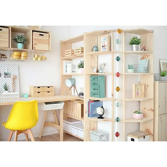 Astigarraga Holzregal Gala - L x B x H: 50 x 25 x 185 cm, Holz - Rechte Seitenansicht