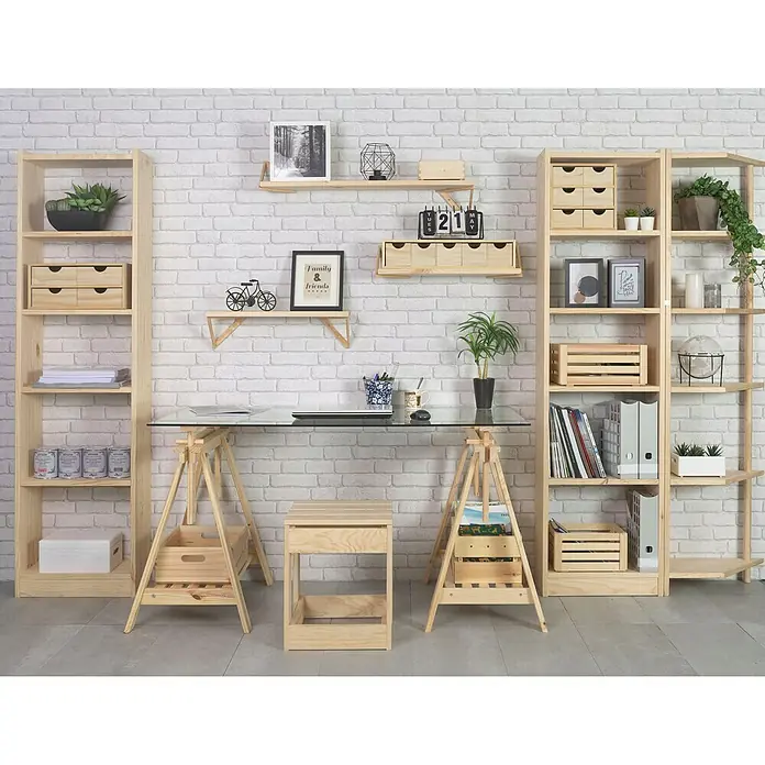 Astigarraga Holzregal Gala - L x B x H: 50 x 25 x 185 cm, Holz - Vorderansicht