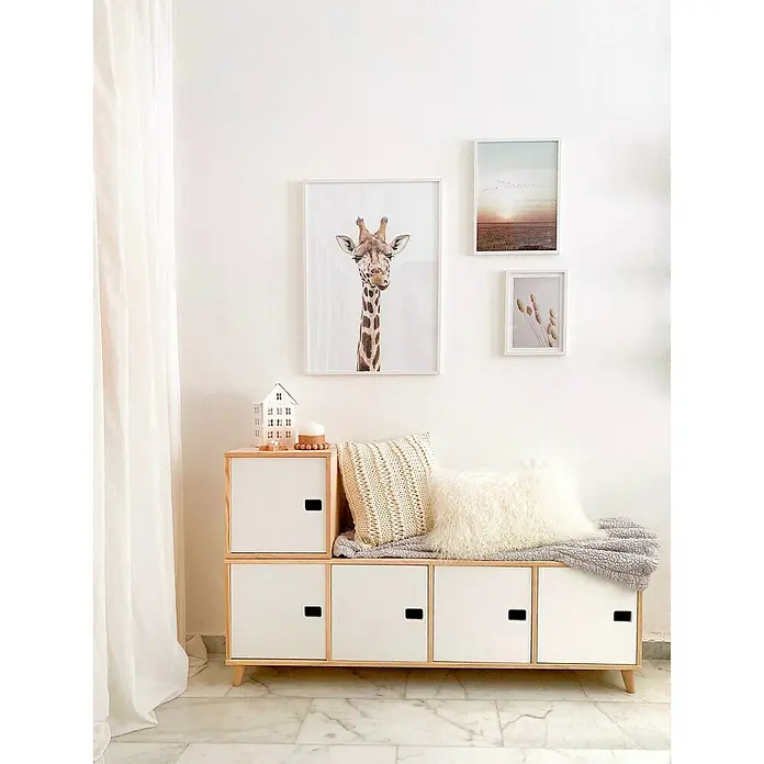 Astigarraga Dinamic Holzregal - L x B x H: 33 x 36,2 x 140 cm, Holz - Vorderansicht