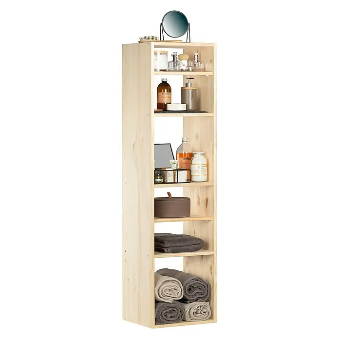 Astigarraga Dinamic Holzregal - L x B x H: 33 x 36,2 x 140 cm, Holz - Rechte Seitenansicht